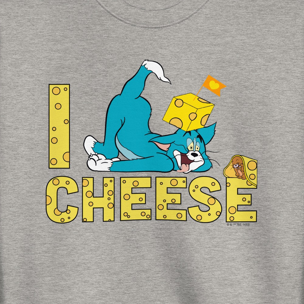 Tom and Jerry I Love Cheese Adult Sweatshirt