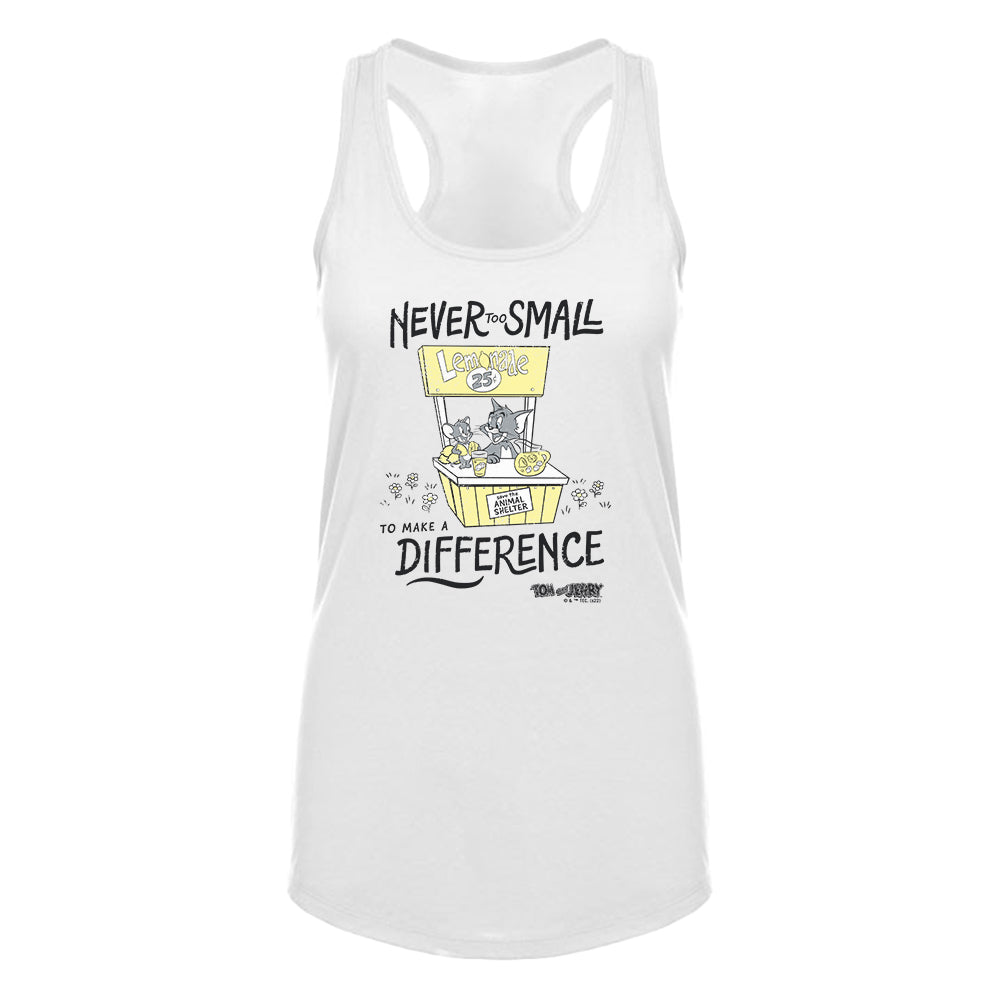 Tom and Jerry Never Too Small Too  Make A Difference Women's Tank Top