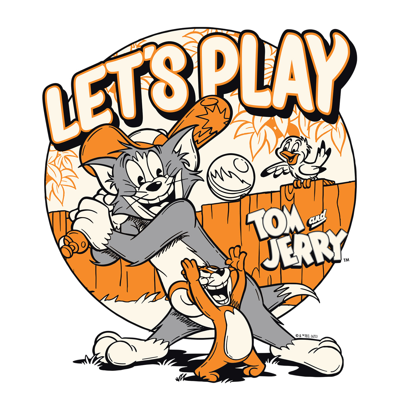 Tom and Jerry Let's Play Adult Fleece Hooded Sweatshirt