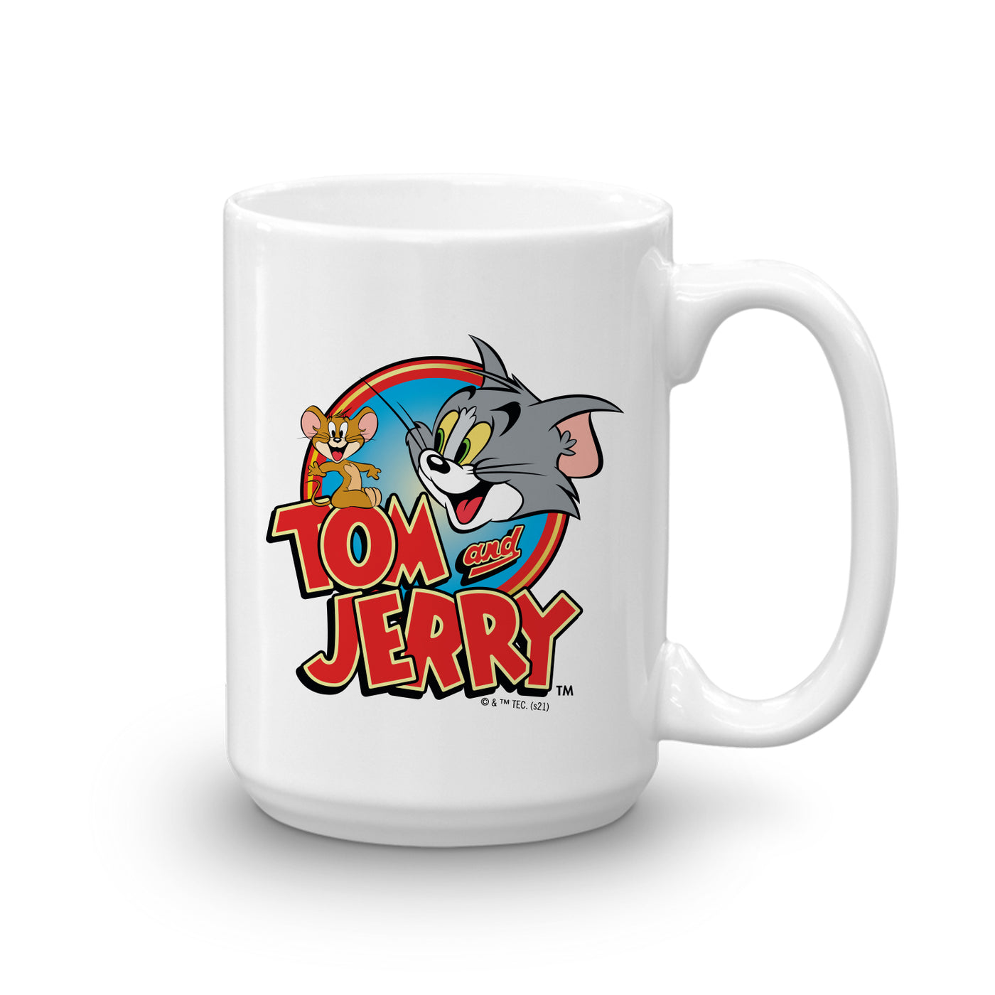 Tom and Jerry Logo White Mug