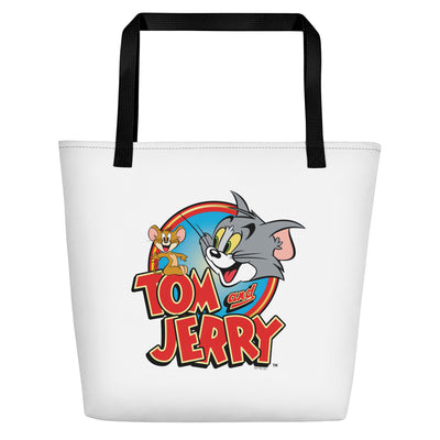 Tom & Jerry Logo Beach Bag