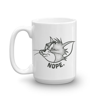 Tom and Jerry "Nope." & "Happy!" White Mug