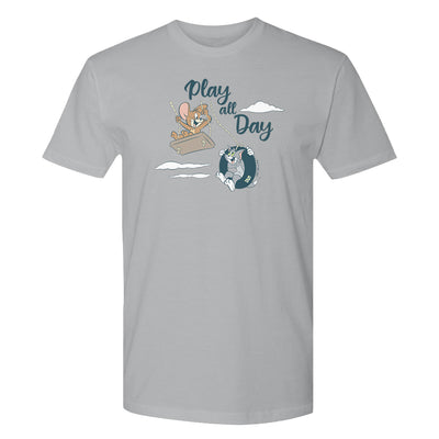 Tom and Jerry Play all Day Adult Short Sleeve T-Shirt