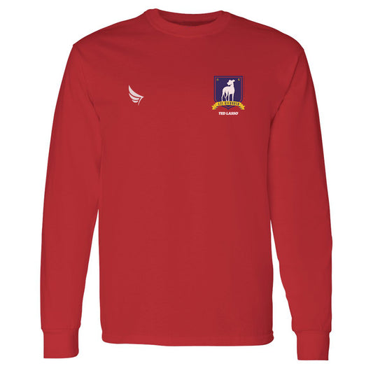 Ted lasso a.f.c. richmond crest adult long sleeve t-shirt - red
