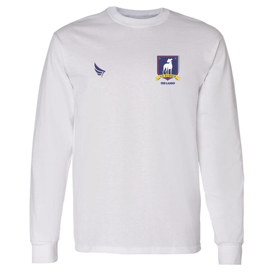 Ted lasso a.f.c. richmond crest adult long sleeve t-shirt - white