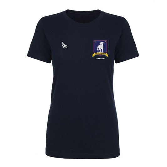 Ted lasso a.f.c. richmond crest women's short sleeve t-shirt - navy