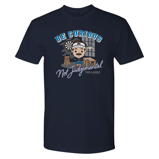 Ted lasso be curious not judgmental adult short sleeve t-shirt - midnight navy