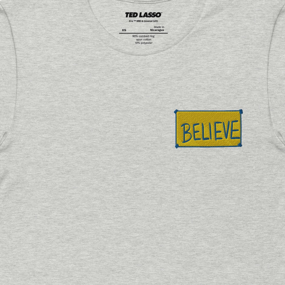 Ted Lasso Believe Embroidered Adult T-Shirt