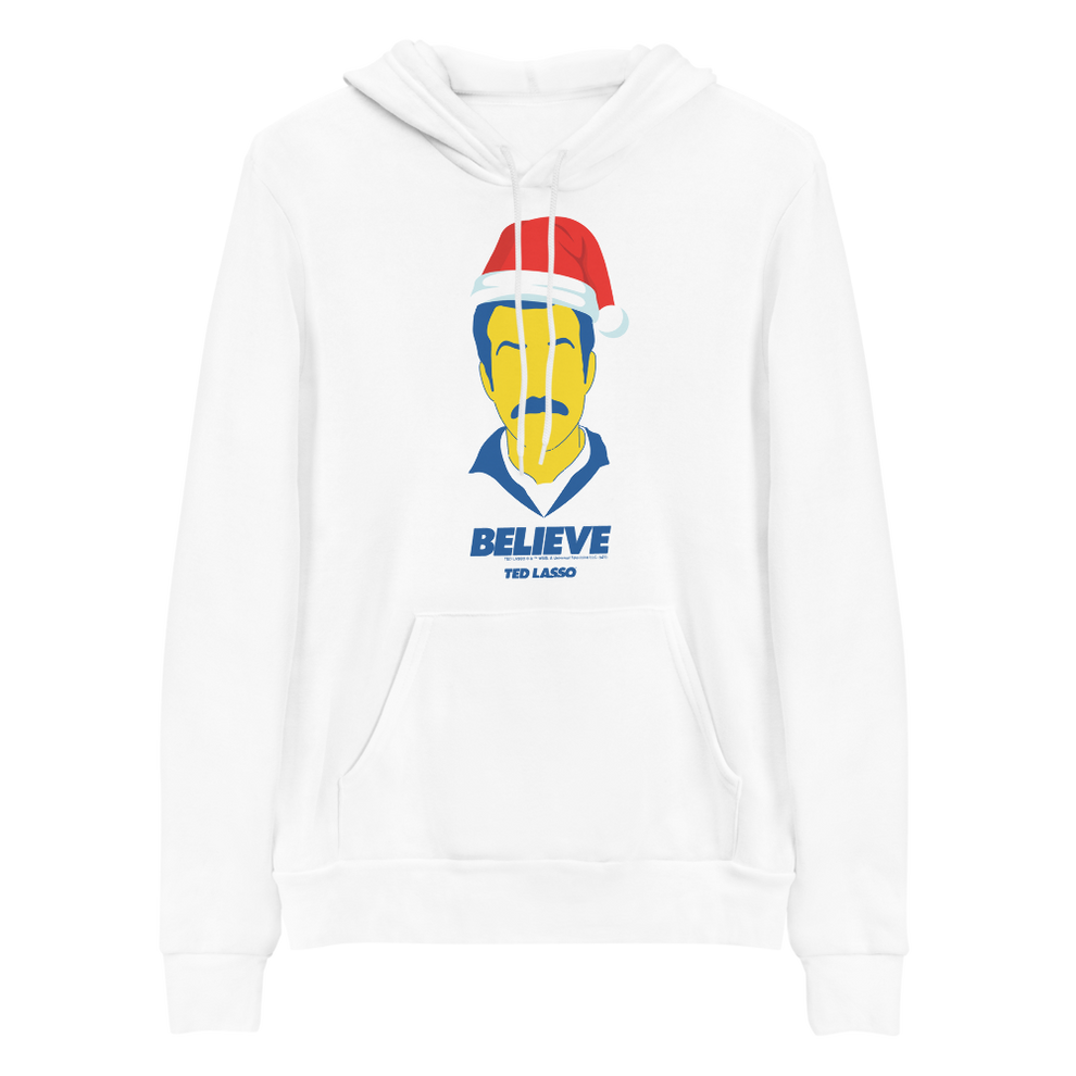 Ted Lasso Believe Santa  Adult Fleece Hooded Sweatshirt