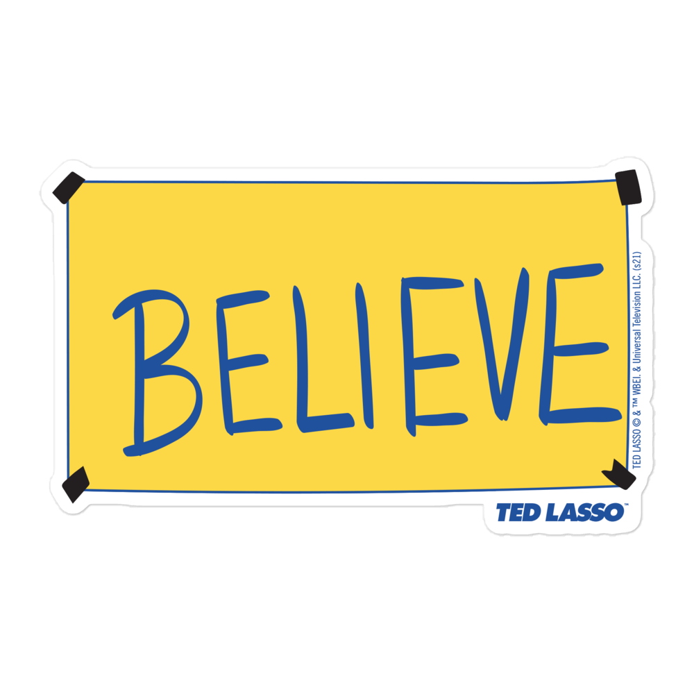 Ted Lasso Believe Die Cut Sticker