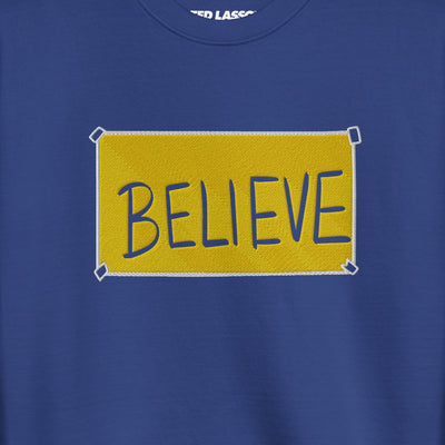 Ted Lasso Believe Embroidered Adult Sweatshirt