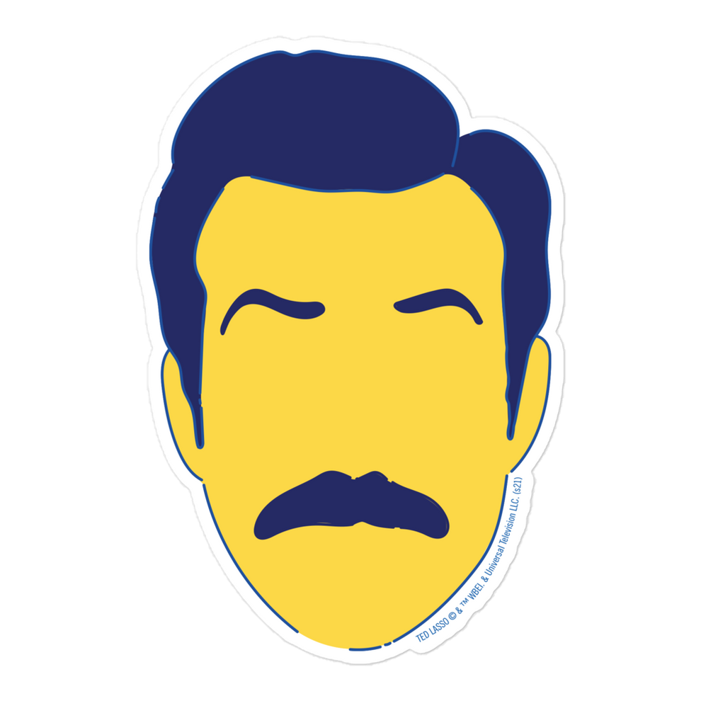 Ted Lasso Face Die Cut Sticker