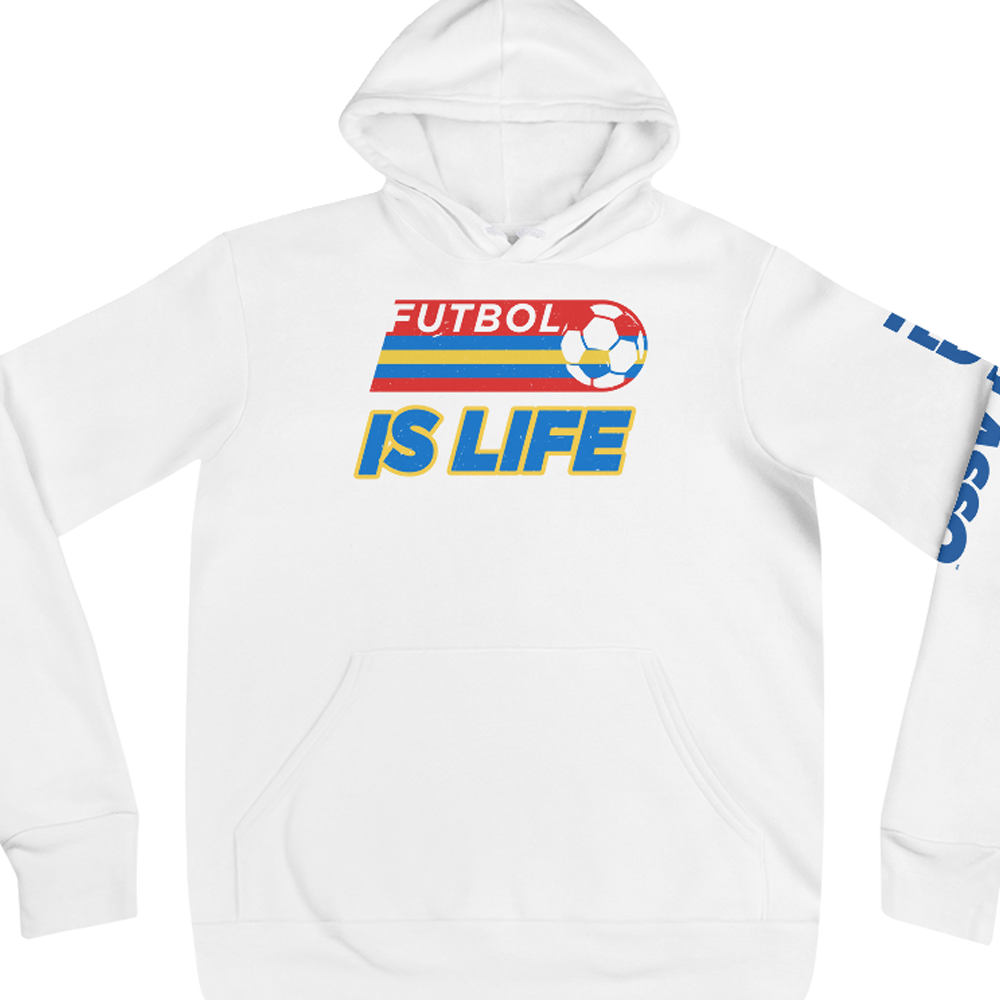 Ted Lasso Futbol is Life Adult Fleece Hooded Sweatshirt