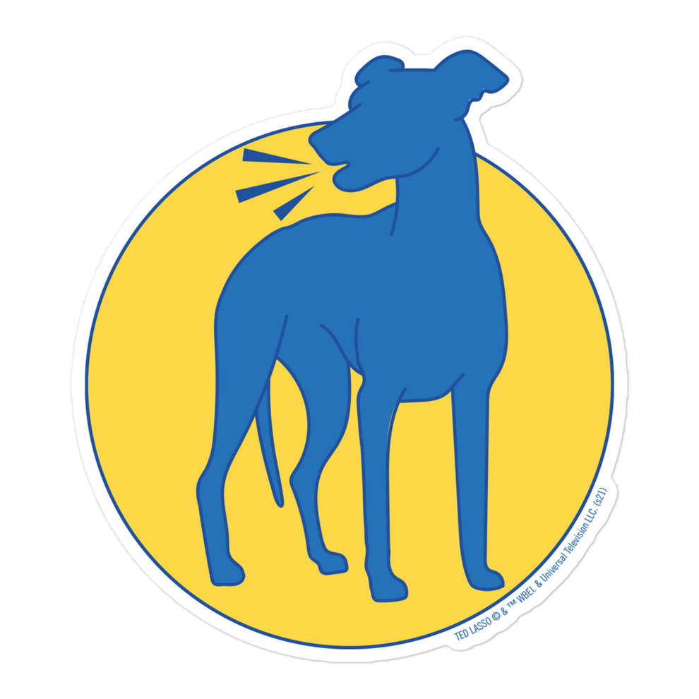 Ted Lasso Greyhound Die Cut Sticker