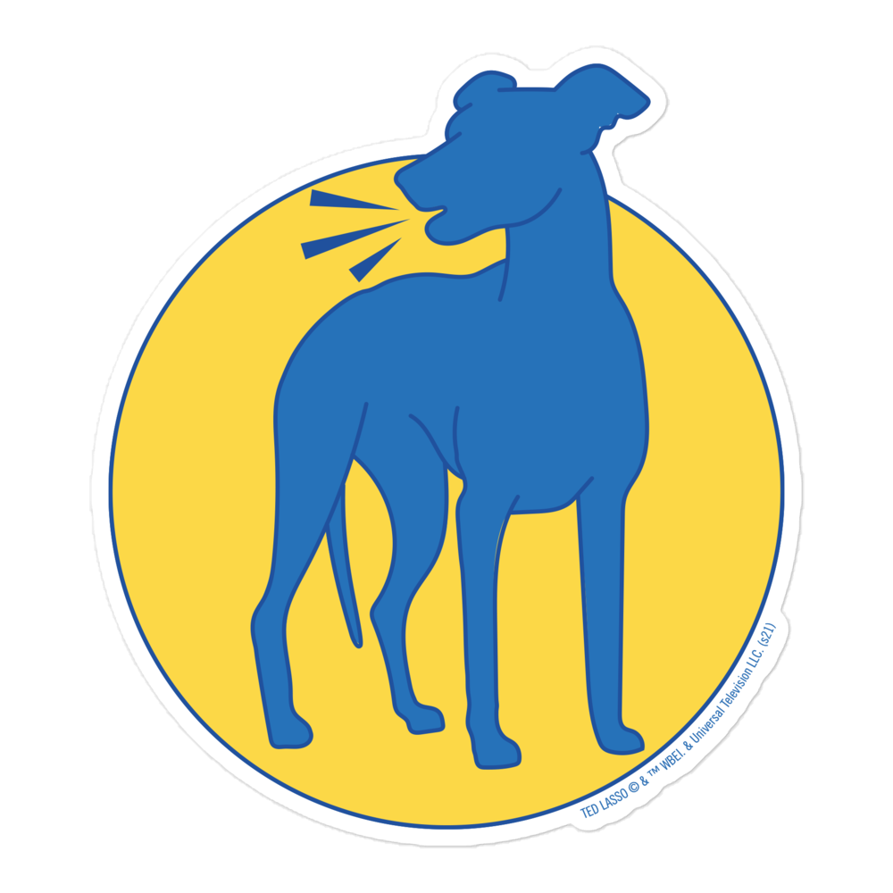 Ted Lasso Greyhound Die Cut Sticker