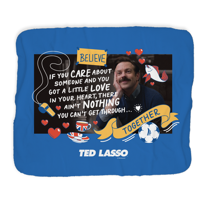 Ted Lasso Love In Your Heart Sherpa Blanket