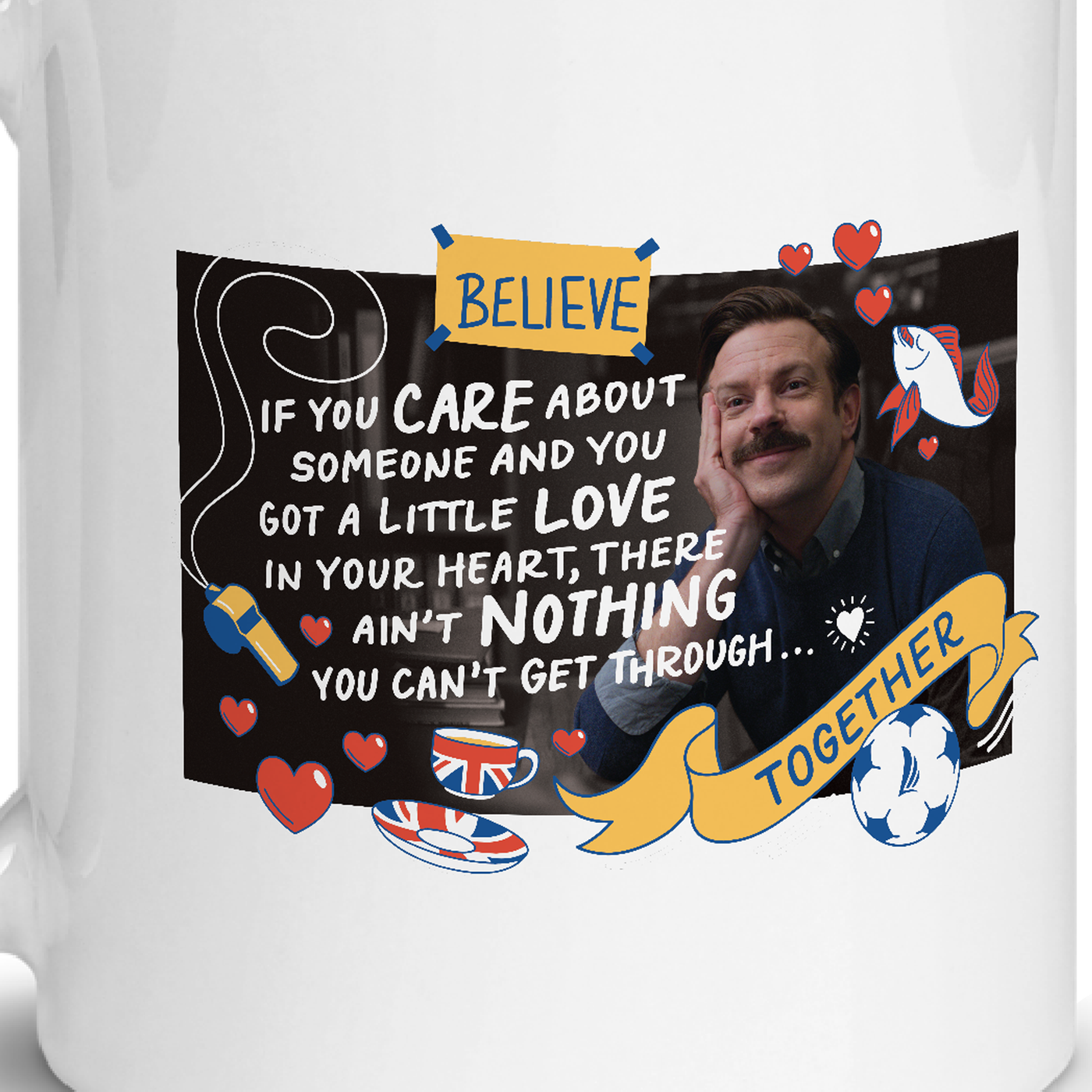 Ted Lasso Love In Your Heart Two-Tone Mug