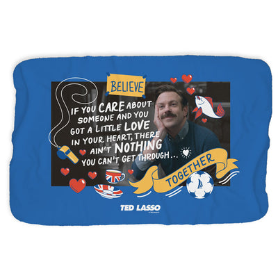 Ted Lasso Love In Your Heart Sherpa Blanket