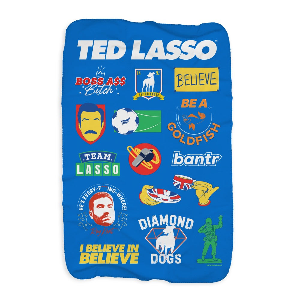 Ted Lasso Mashup Sherpa Blanket