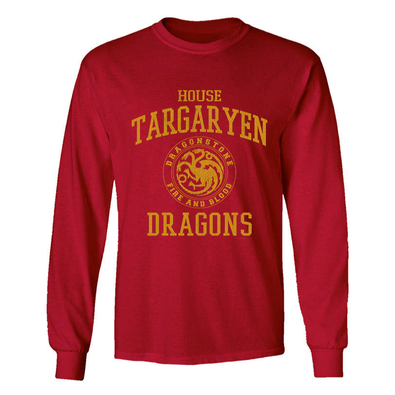 Game of Thrones Targaryen Dragons Adult Long Sleeve T-Shirt