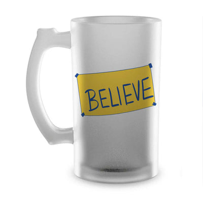 Ted Lasso Believe Sign Frosted Glass