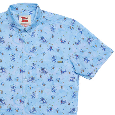 Tom and Jerry Dazed and Confused Button Down Shirt