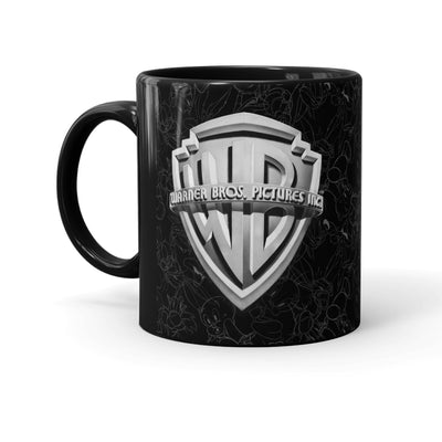 WB 100 Classic Hollywood Era Shield Black Mug