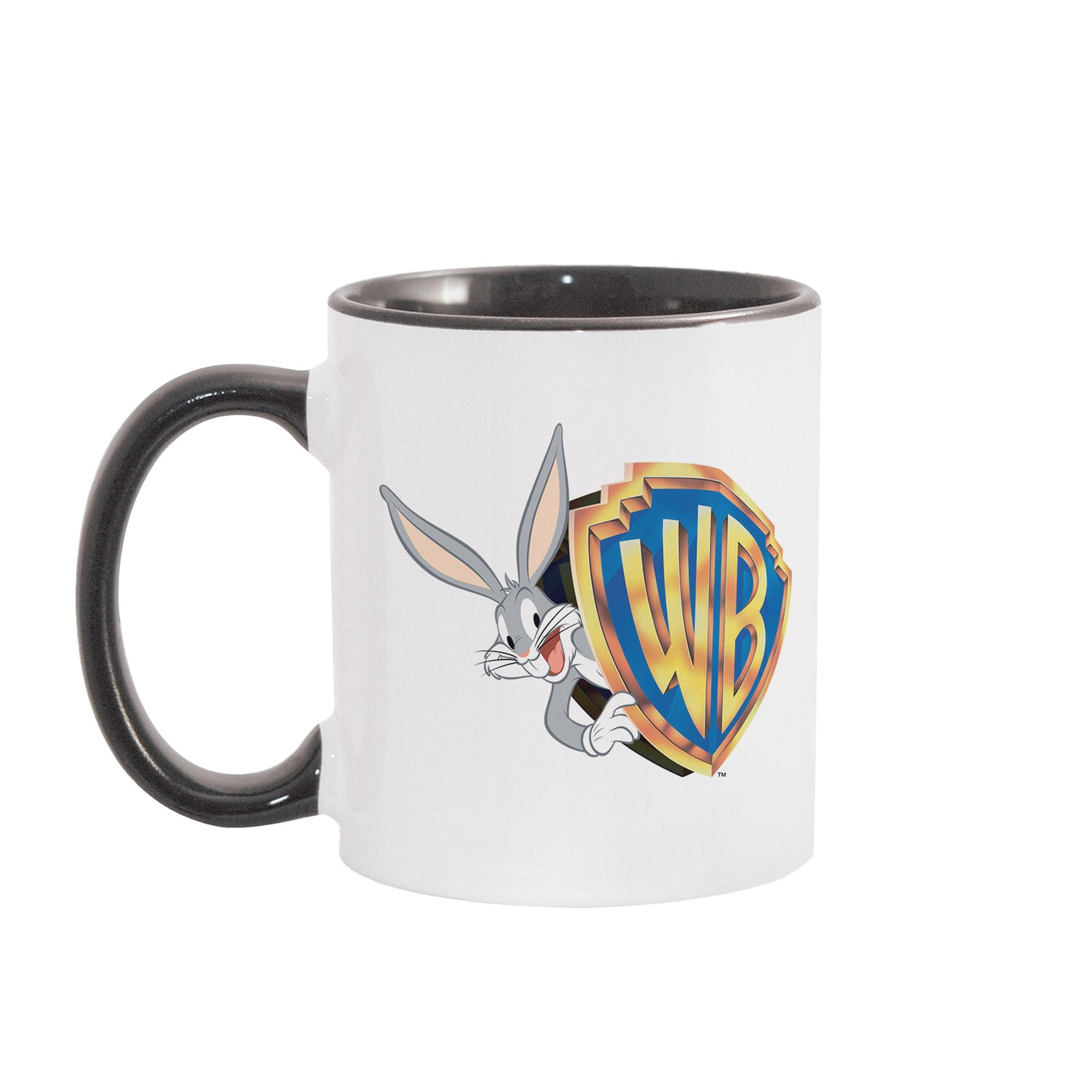 WB 100 Modern Blockbuster Era Shield with Bugs Bunny Two-Tone Mug