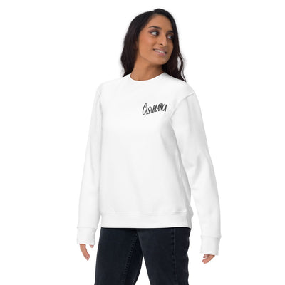WB100 Casablanca Quotes Embroidered Fleece Crewneck Sweatshirt