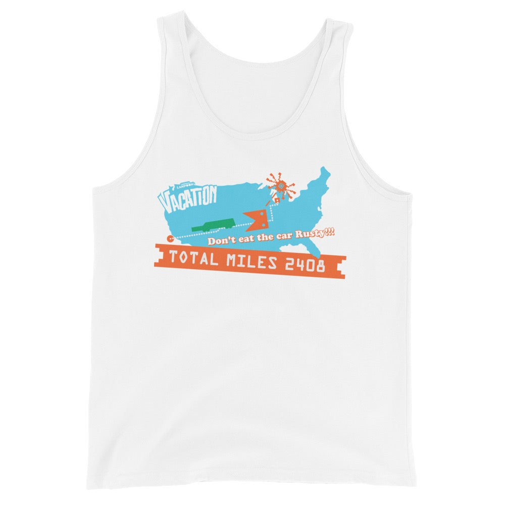 WB 100 Family Vacation Map Adult Tank Top