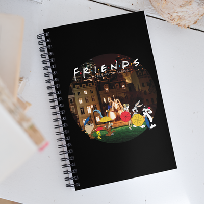 WB 100 Looney Tunes x Friends Intro Scene Spiral Notebook