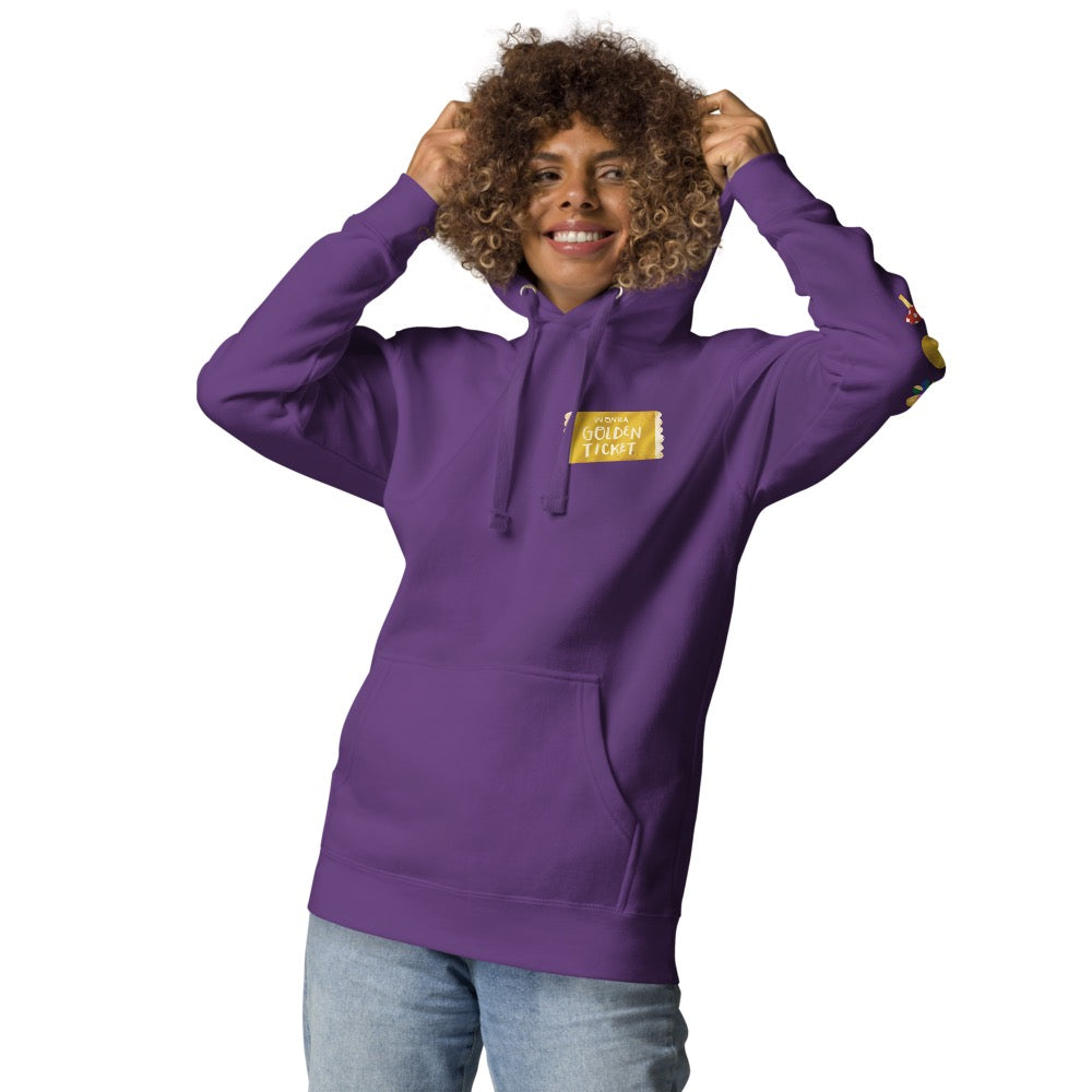 WB 100 Artist Series Loveis Wise Willy Wonka and The Chocolate Factory Adult Hoodie
