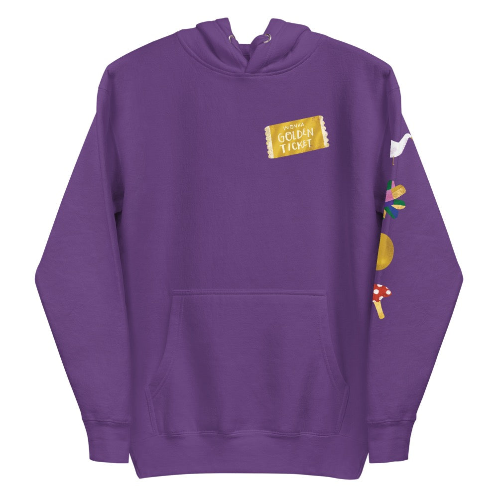 WB 100 Artist Series Loveis Wise Willy Wonka & The Chocolate Factory Adult Hoodie