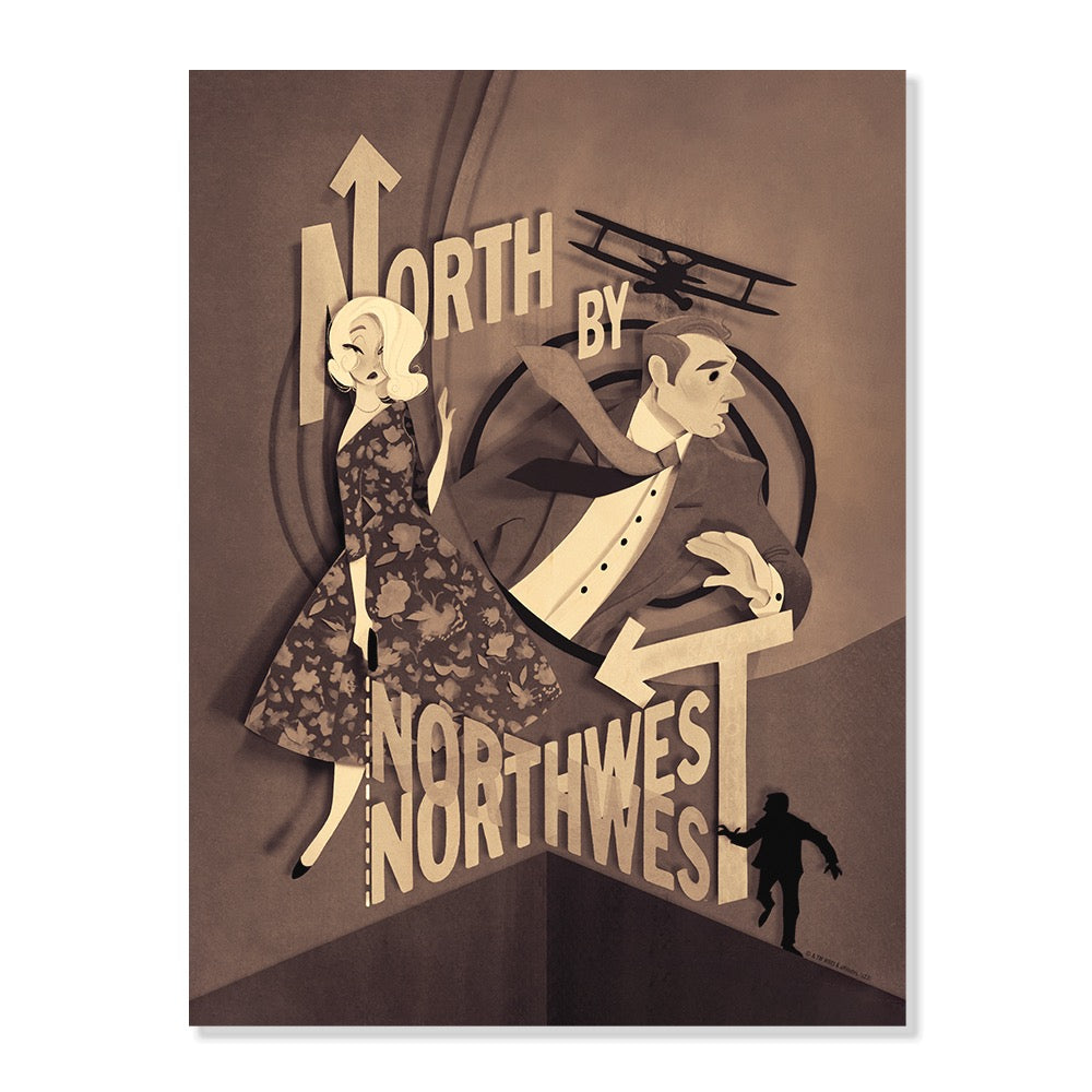 WB100 North by Northwest Premium Satin Poster