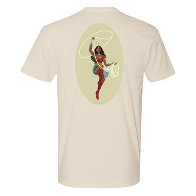 WB 100 Artist Series Shyama Golden Wonder Woman Adult Short Sleeve T-Shirt