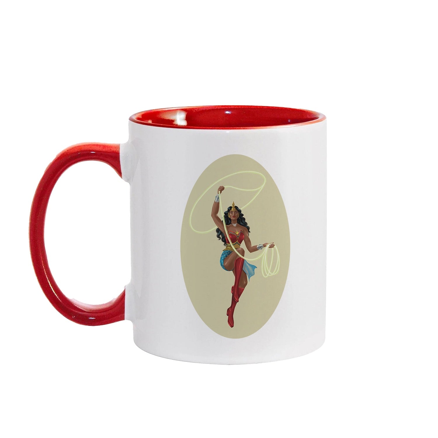 WB 100 Artist Series Shyama Golden Wonder Woman Two-Tone Mug