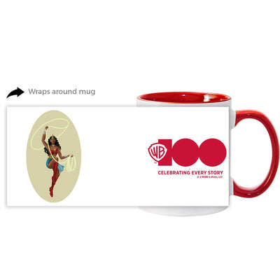 WB 100 Artist Series Shyama Golden Wonder Woman Two-Tone Mug