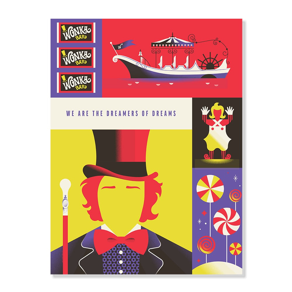 WB100 Willy Wonka & The Chocolate Factory Premium Satin Poster