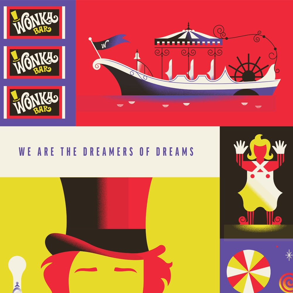 WB100 Willy Wonka & The Chocolate Factory Premium Satin Poster