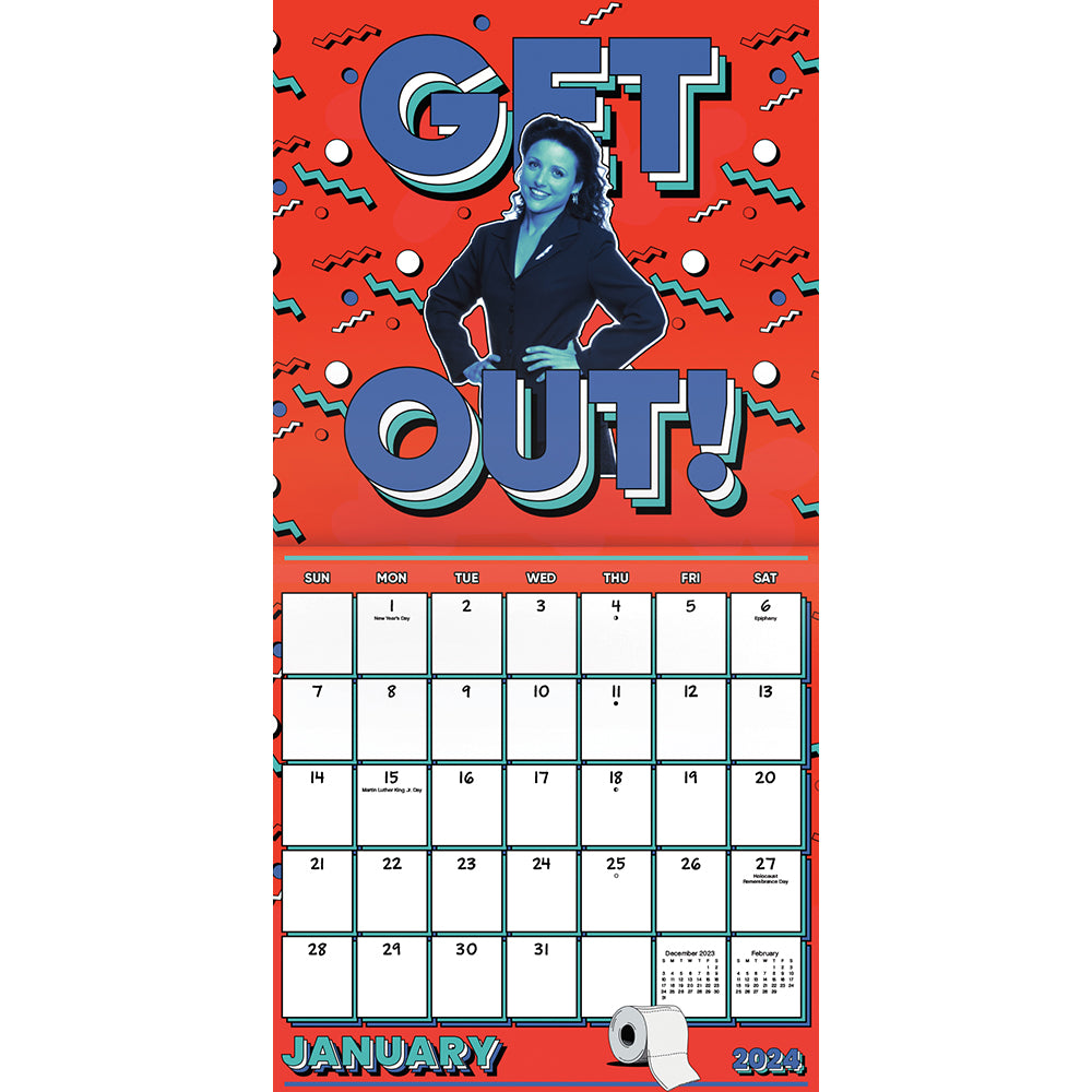 WB 100 Seinfeld 16-Month 2024 Wall Calendar
