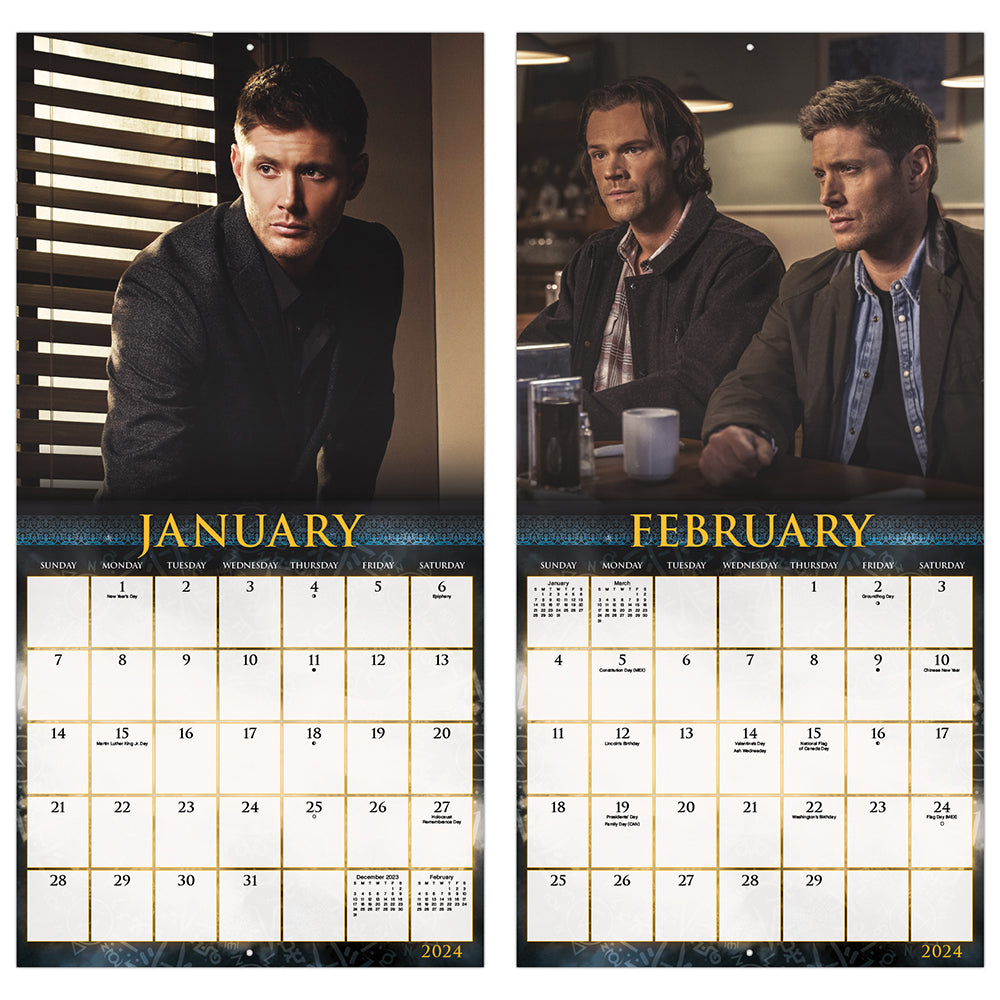 Supernatural 16Month 2025 Wall Calendar Warner Bros. Shop