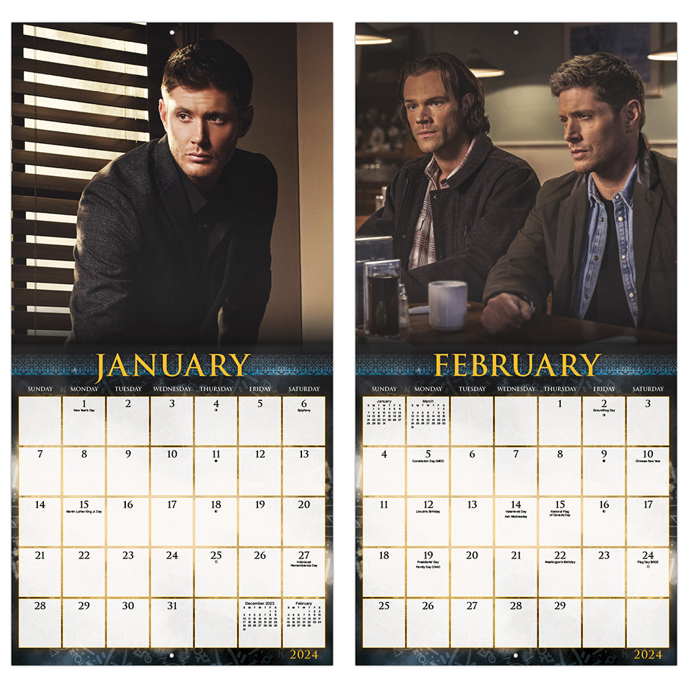 Supernatural 16Month 2024 Wall Calendar Warner Bros. Shop