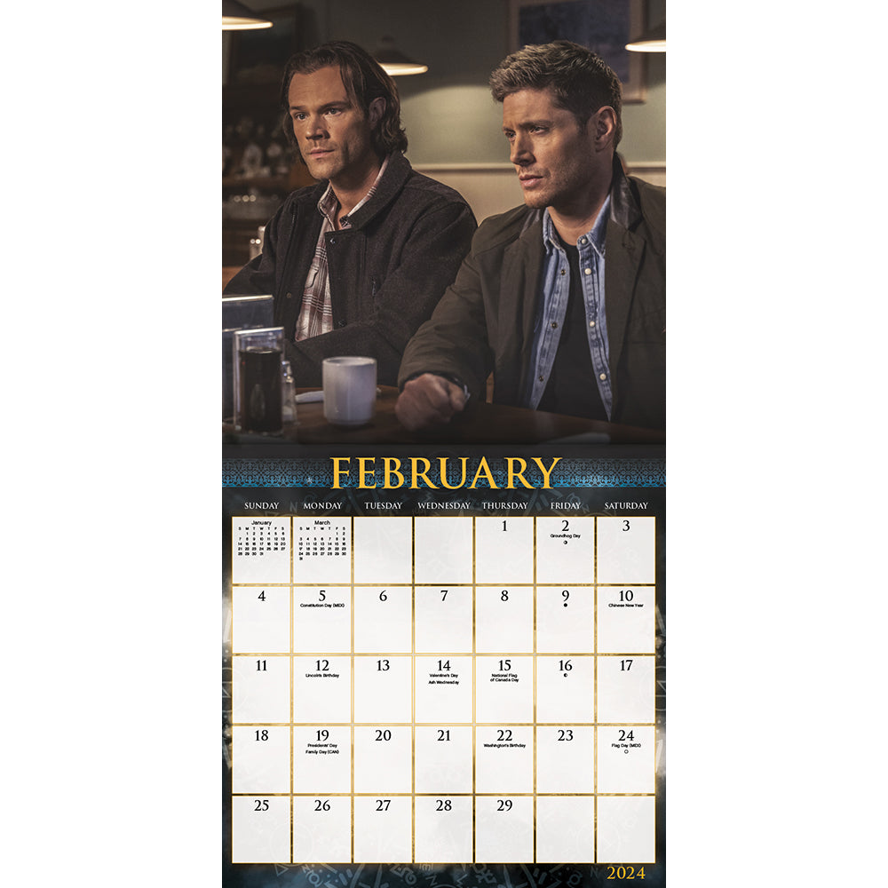Supernatural 16Month 2024 Wall Calendar Warner Bros. Shop